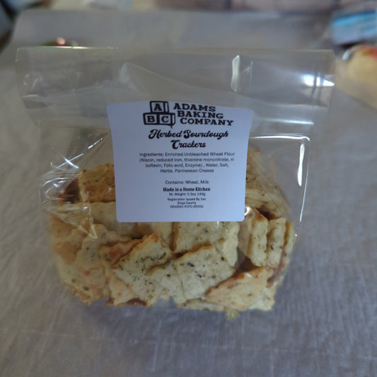 Herbed Sourdough Crackers
