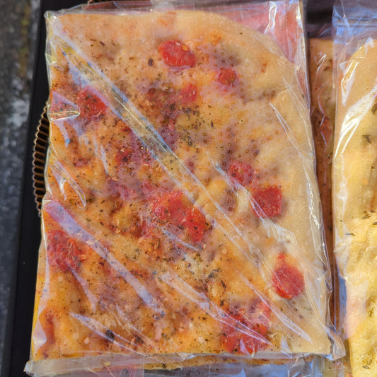 Garlic & Blistered Tomato Sourdough Focaccia